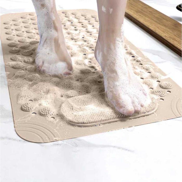 Covoras baie cada dus cu ventuze si masaj pentru picioare 36 x 69 cm