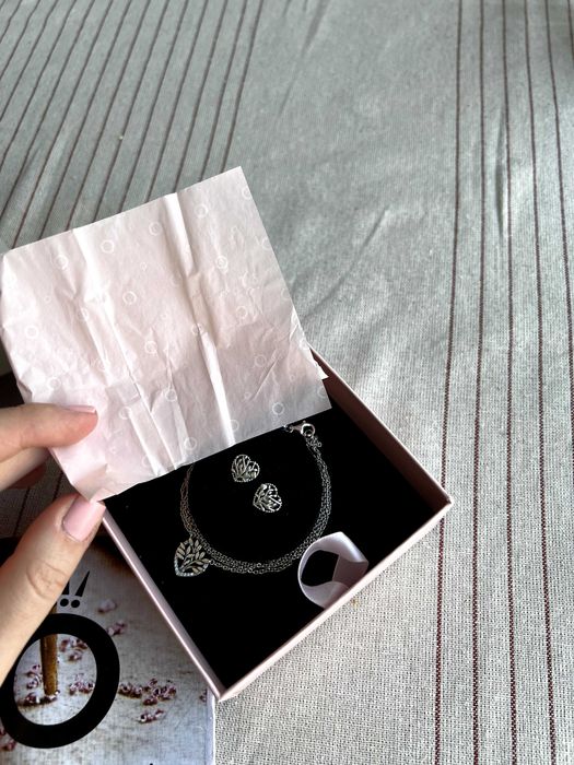 Set cercei si lantisor argint Pandora Copacul vietii/ Copacul Familiei