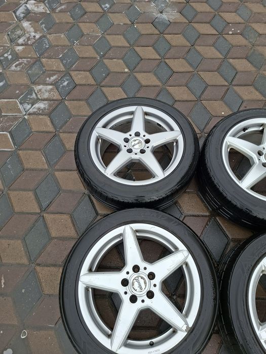 JANTE ALUETT * 5 X 112 R17 * Audi / Vw / Skoda Mercedes * Cauciucuri 225 / 50 / 17 + Prezoane + Inele centrare * Import Germania * Set Complet 950 Ron
