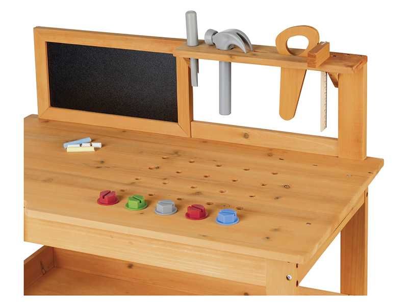 НОВИ! Детска дървена работилница с инструменти и черна дъска
