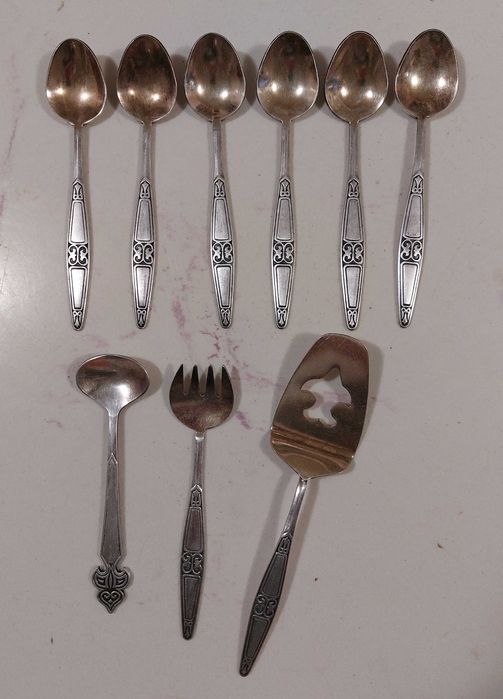 Кофейный набор мельхиор Алма- Ата. Мельхиоровые ложечки