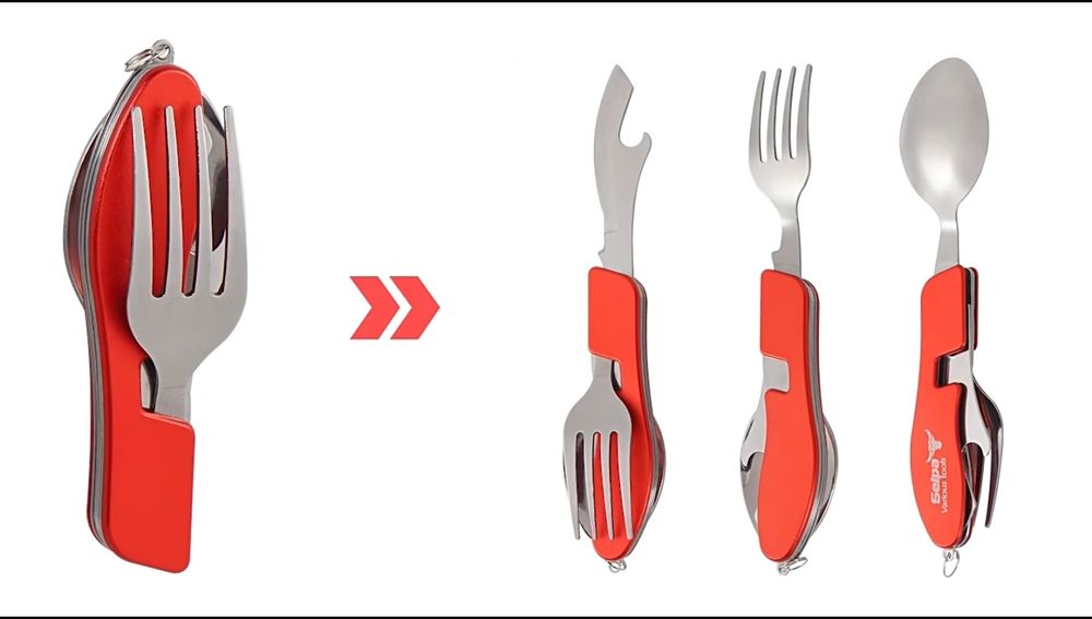 Наборы ложка вилка и ножки для кемпинг