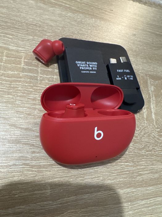 Безжични слушалки Beats by Dre - Studio Buds, TWS, ANC, червени