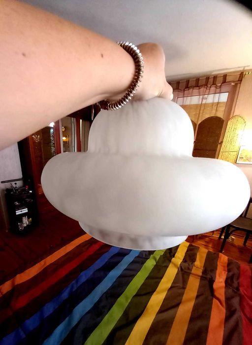 Перде оранжево, зелено, розова кувертюра/тапицерия, абажур