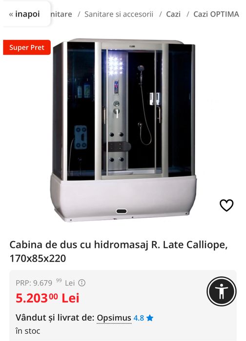 Cabina de duș in stare buna