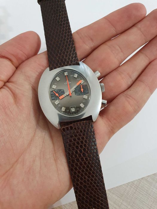 Cronograf vintage elvetian Swiss Clyda 40mm Valjoux 7734