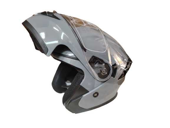 Каска за Мотор Сив лак Лукс Модуларна -979