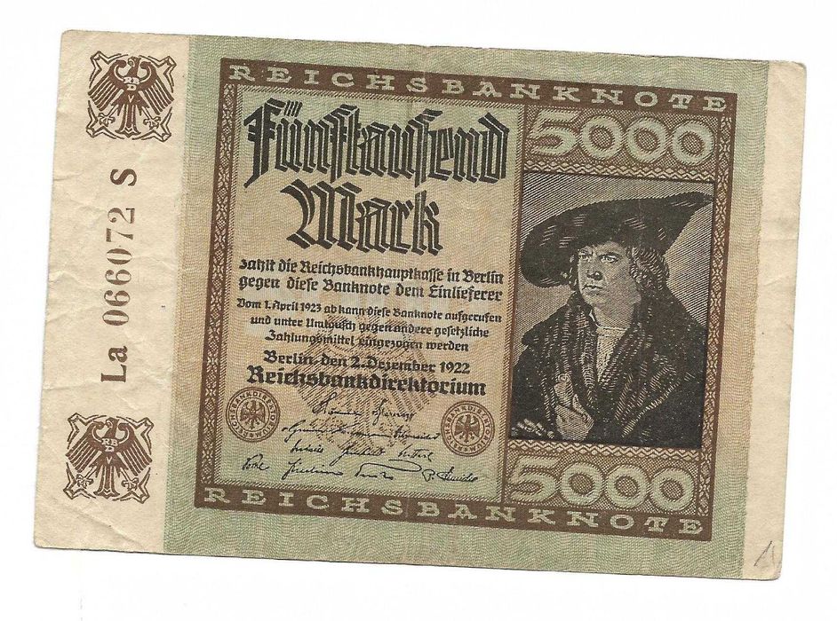 Super bancnota / bancnote vechi Germania Deutsches Reich numismatica
