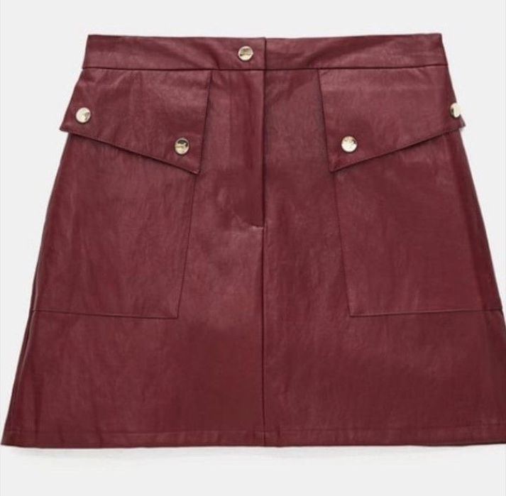 мини-юбка от Zarа экокожа