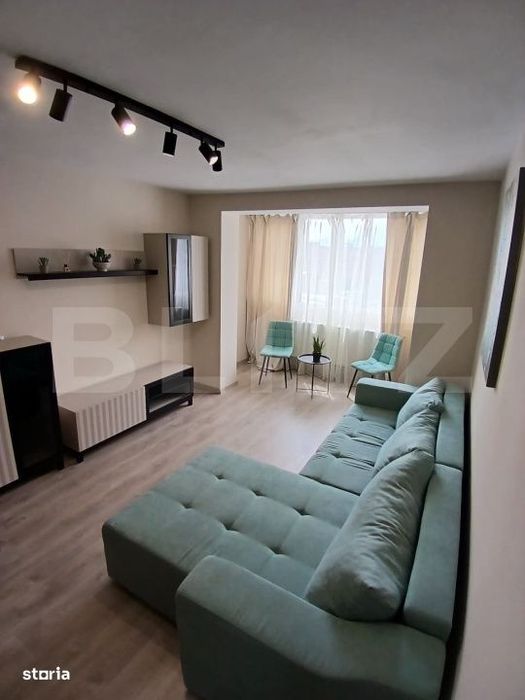 Apartament 2 camere open space, utilat si mobilat modern