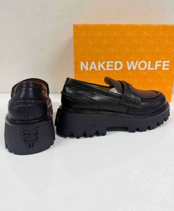 Naked Wolfe Flawed Black Leather Loafer