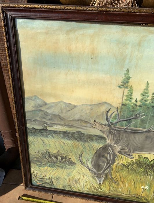 Tablou mare pictat in ulei pe panza. 110x90cm