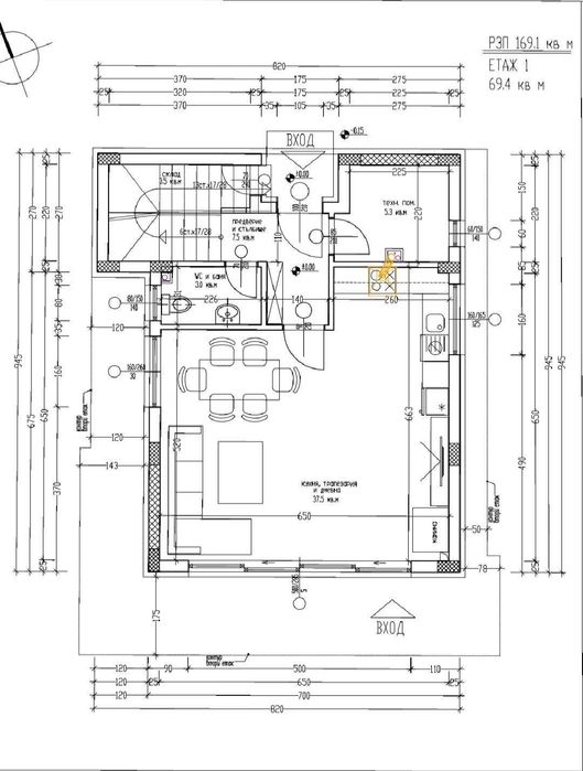 БЕЗ КОМИСИОНА 169 М² С АКТ 16, До Ключ, Дневна с 3 спални