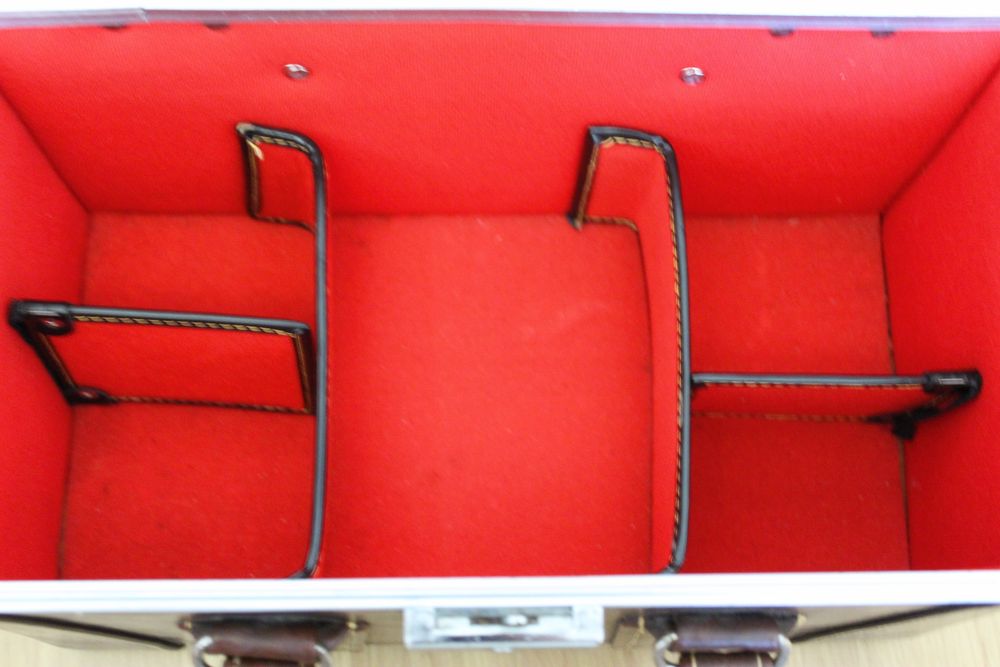 Geanta camera foto Vintage (piele&aluminiu) anii 1950-1970 Japan