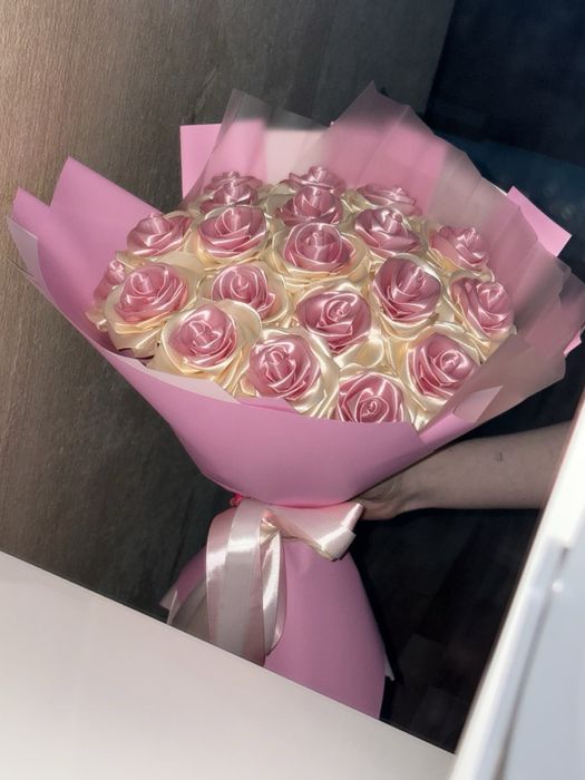 Цветы из ленты / Ленточные розы / Атырау