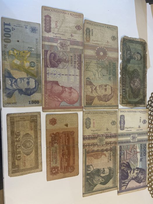Lot bancnote romanesti -RPR/RSR/lei vechi 8 bucati