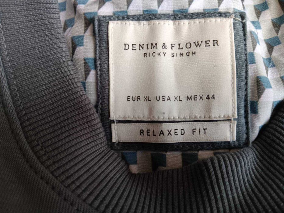 Мъжки суитшърт с къс ръкав Denim & Flower – XL (Relaxed Fit).Доставено от USA