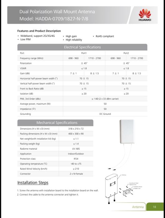 Huawei HADDA-0709/1827-N-7/8