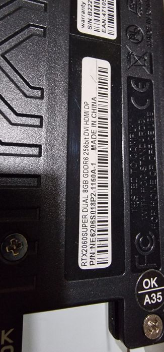 Продавам видеокарта Nvidia Geforce RTX 2060 Super 8gb.