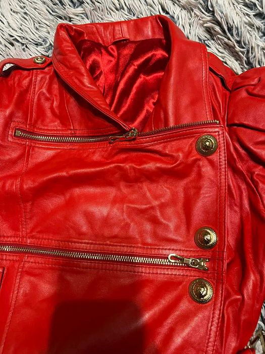 Кожено яке с къс ръкав