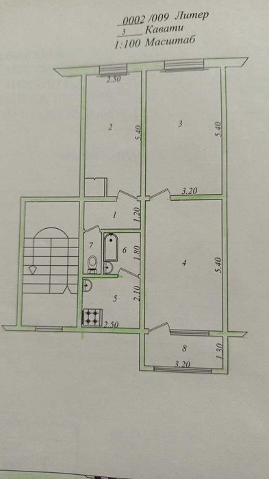 65.5 m² xonadon tayyor mebillari bilan