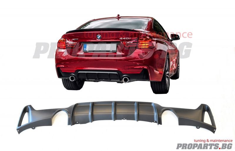 M perfromance дифузер с двоен изход за BMW f32 f33 f36 13-