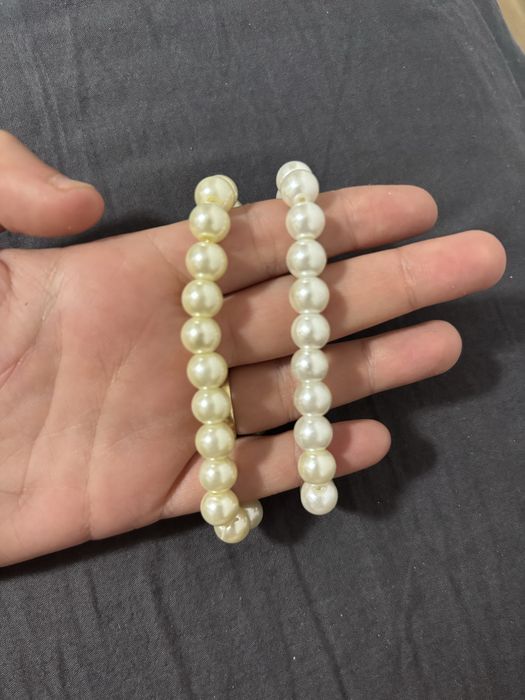 Set 2 brățări handmade cu perle albe