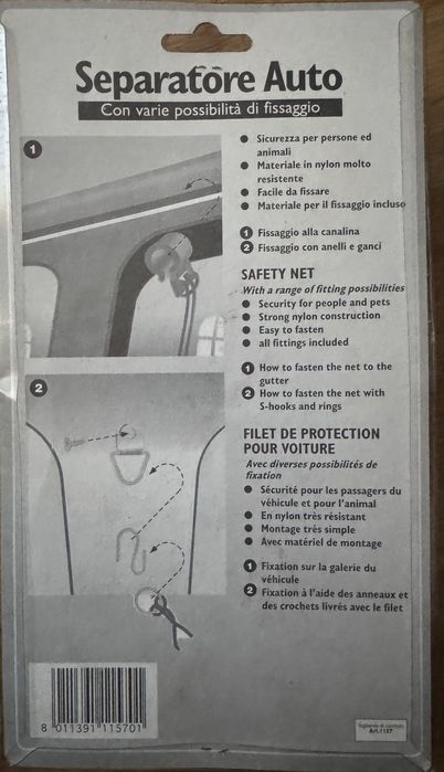 Plasa auto despartitoare separatoare pentru caini