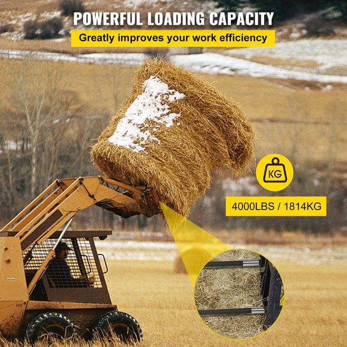 Furci pentru balot de fan 1245mm 1814kg Montare Rapida