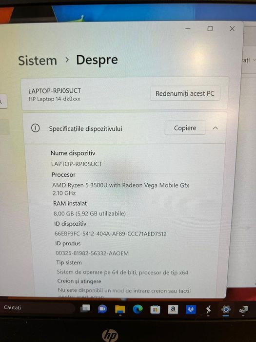 Laptop HP 14-DK0009NQ Amanet BKG