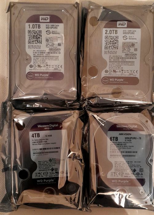 Жесткие диски, новые 1, 2,  4 HDD