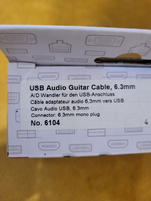 Cablu USB A - Jack mono 6.3mm Lindy NOU