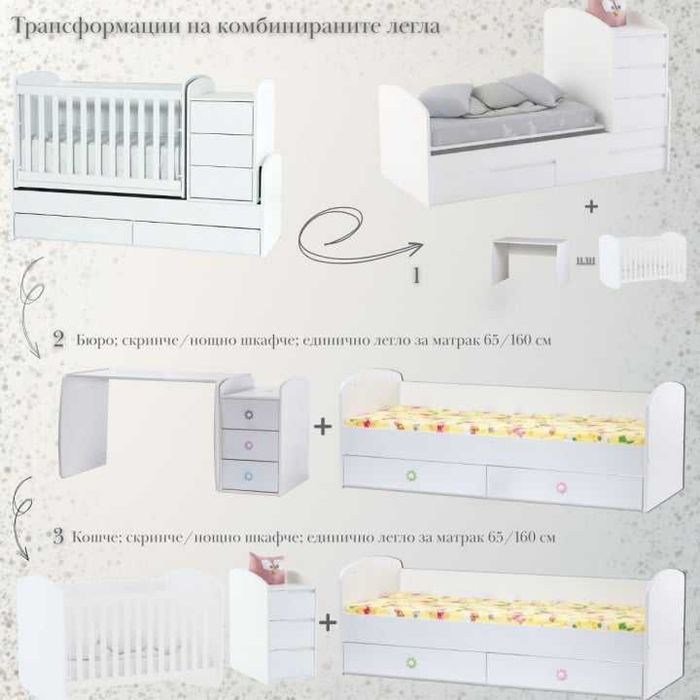 Бебешка кошара Луна бяла