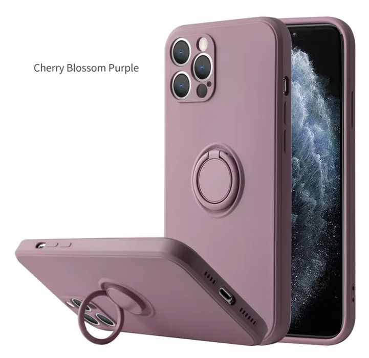 Iphone 14 PRO MAX PLUS Husa Ultra Slim Silicon Inel Placuta Metalica