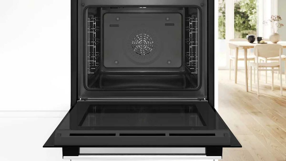 Cuptor încorporabil electric Bosch HBA534BS0/78, 71 L, 3400 W, 7 moduri de încălzire, 3D Hotair,EcoClean Direct (perete spate)