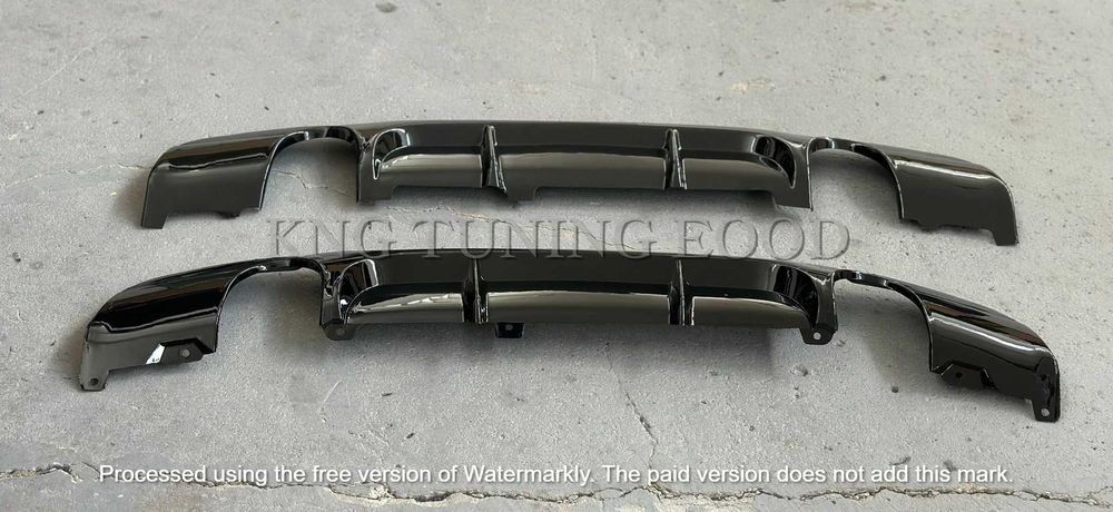 бмв е90 е91 оребрен дифузьор / добавка за задна броня за bmw e90 e91