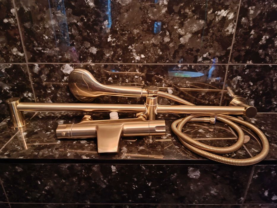 Смесител за баня душ или вана - Златист мат