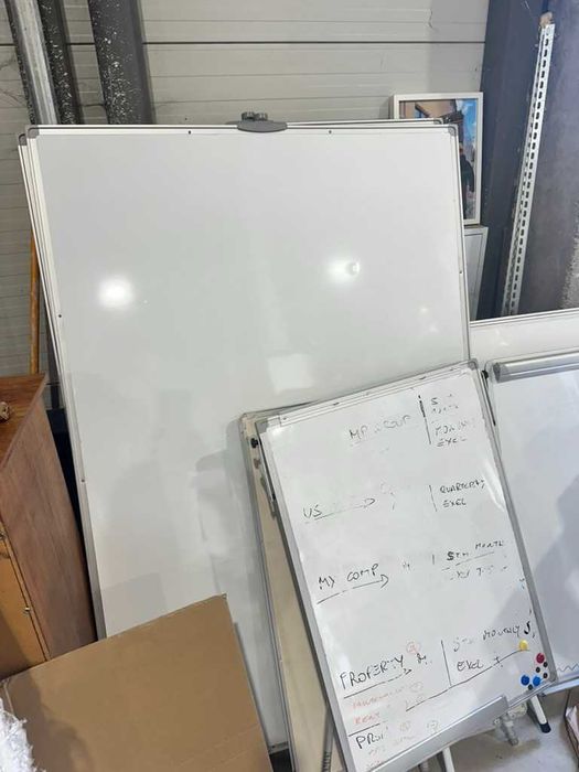 Двулицева магнитна бяла дъска 120×180 на колела – Office 1