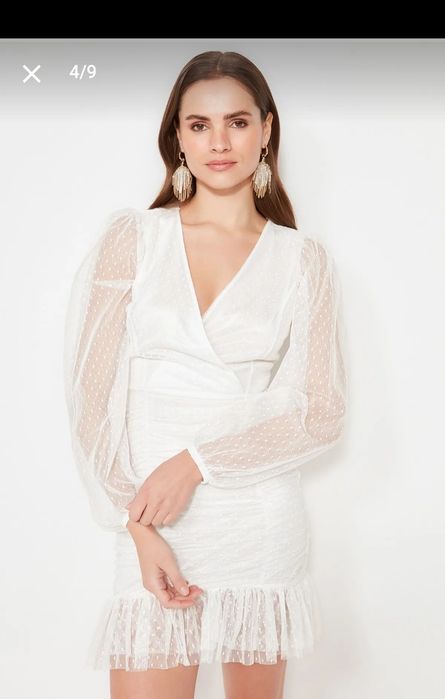 Rochie alba din dantela