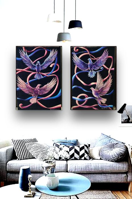 Картины маслом на бархате