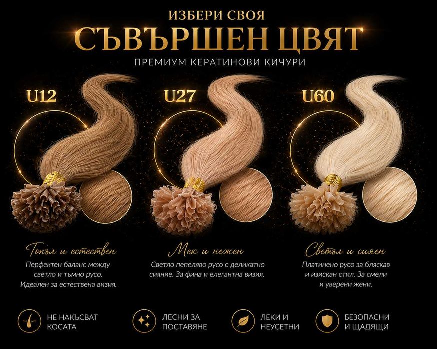 Разпродажба на кератинови кичури