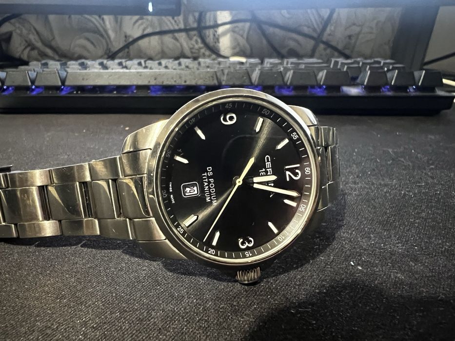 Ceas elvețian Certina DS Podium Titanium - Mecanism Swiss Made, Safir, Ușor (100m)