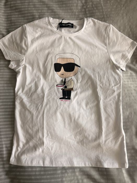 Бяла тениска Karl Lagerfeld