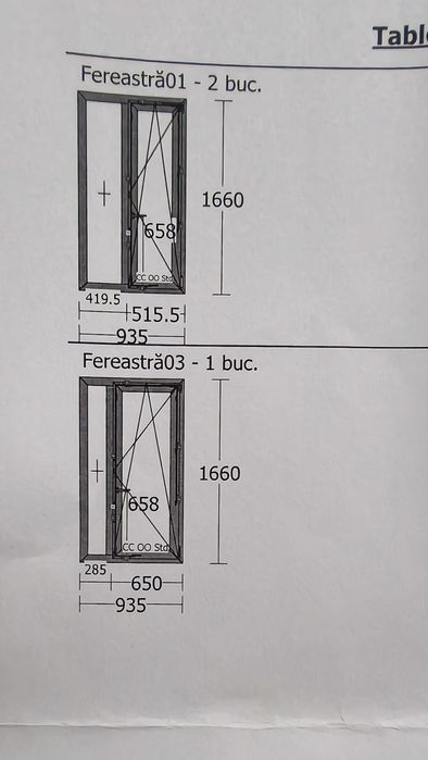 Vând ferestre termopan