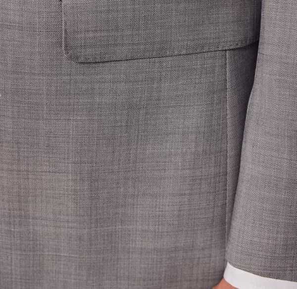 Costum slim 48 M doua piese Atelier Torino lana respirabila moale gri