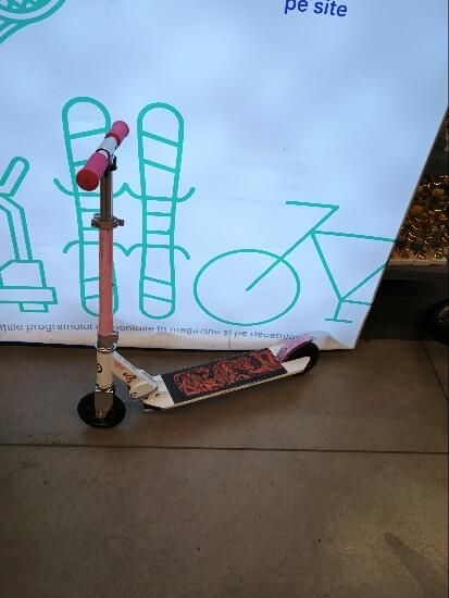 Trotinetă Mid 1 Alb-Roz - produs resigilat - (SecondHand) Decathlon