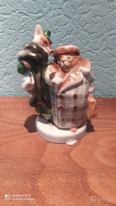 Статуэтка ,1960 г выпуска Лфз ,Лиса и бобёр
