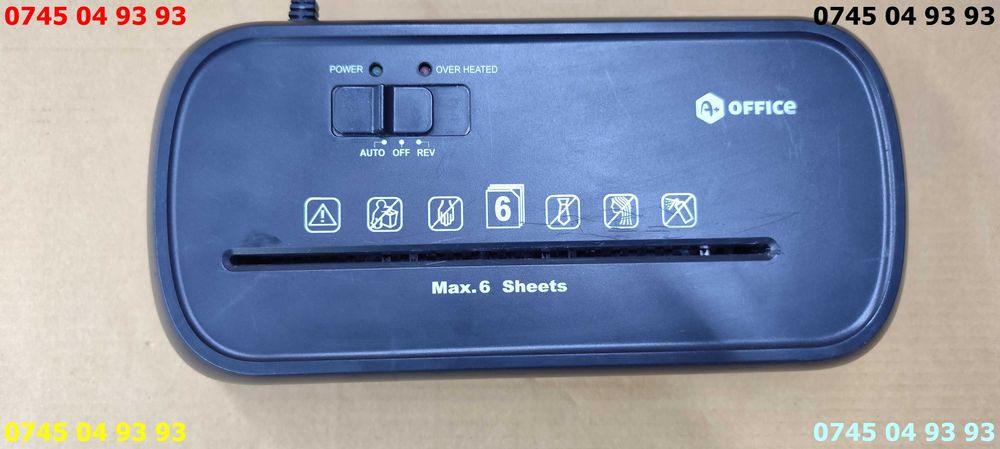 tocator distrugator hartie shreder model DD601B perfect functional