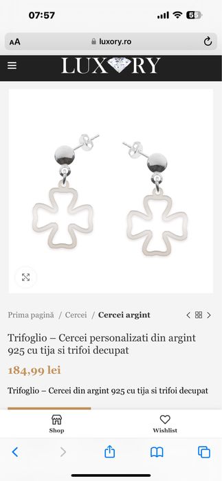 Vand site web luxory.ro site de bijuterii seo si responsive