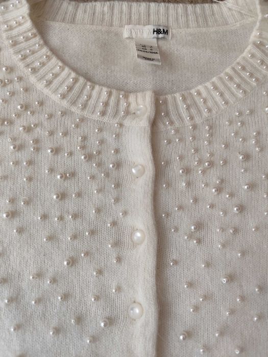 НОВА H&M елегантна , фина, бяла дамска жилетка